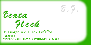 beata fleck business card